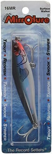 Mirrolure Mirromullet Surface Walker, Black Back/White Belly, 3-Inch by MirrOLure
