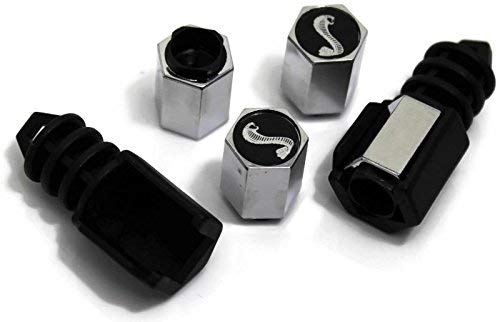 Ford Mustang Cobra Black Theft Deterrent Valve Stem Cap Tool Covers (Certified Refurbished) - Thumbnail 4