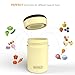 Bonke Snack Container - Leak Proof - BPA Free Plastic - 12 Oz Food jar - Perfect Baby, Girls, Boys, Kids lunch container - Fruits, Food storage containers - 1 Year Guarantee, Brown