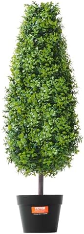 Buis Artificiel, Lot de 2, Faux Arbres Topiaires 91,4 cm avec Feuilles Supplémentaires et Pot, Résistante aux UV, Ensemble Fausse Plante Artificielle Verte pour Décoration Intérieur Extérieur
