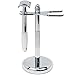 Double Edge Single Blade Safety Razor and Stand I Classic Razor I Smooth Shave Without Razor Burns I Essential Men’s Grooming Product I Excellent Gift Idea I Silver I Bigfoot Shaves