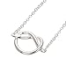 WeiVan Silver Love Knot Necklace Tie The Knot Charm Pendant Bridesmaid Gift