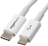 AmazonBasics USB Type-C to Micro-B 2.0 Charger Cable - 6 Feet (1.8 Meters) - White