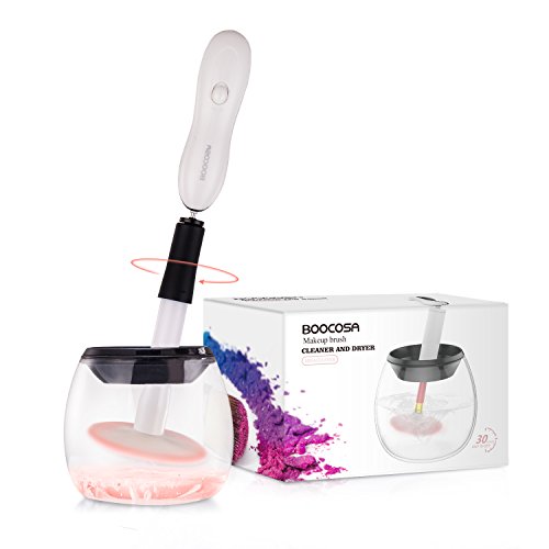 Makeup Brush Cleaner, Cleans Makeup Brushes in Seconds - Makeup Brush Cleaner and Dryer Machine with 360 Rotation for Deep Thorough Cleaning by BOOCOSA