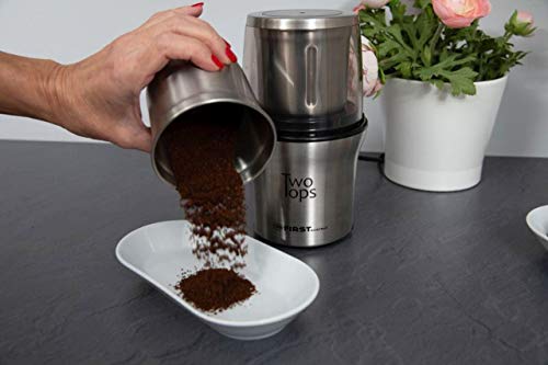 TZS First Austria elektrische Kaffeemühle Gewürzmühle Zerkleinerer für Kaffeebohnen, Nüsse, Gewürze, Gemüse, 2… – Bild 7