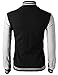 H2H Mens Slim Fit Varsity Baseball Bomber Cotton Lightweight Premium Jacket Cmoja083-black Medium