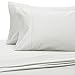 Amazon Brand – Pinzon 400 Thread Count Egyptian Cotton Sateen Hemstitch Sheet Set - Queen, Eggshell