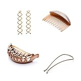 Goody Simple Styles Spin Pin, Modern Updo, Pony Pouf, Volume Boost Comb (Light Hair) Hairstyling Bundles