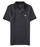 Aeropostale Men's Solid Heritage Jersey Polo Shirt