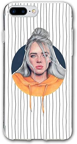 iPhone 8 Plus Case, iPhone 7 Plus Case, Billie Bad Eilish Socket Shock Absorption Technology Bumper Soft TPU Cover Case