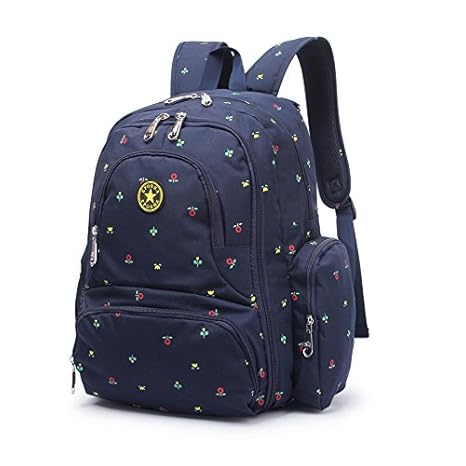 T-Bags Mommy and Baby Floret Blue Diaper Bag with Changing Mat,Stroller Hook and Bottle Pouch- MB11B