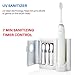 Sterline Sonic Electric Rechargeable Toothbrush with UV Sanitizer and 12 Replacement Heads, 4 Brushing Modes, Elite Toothbrush with Smart Clean Technology, White