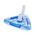 U.S. Pool Supply Weighted Transparent Triangular Pool Vacuum Head with Swivel Hose Connection and EZ Clip Handle - Connect 1-1/4" or 1-1/2" Hose - Removes Debris, Clean Corners - Safe for Vinyl Pools primary