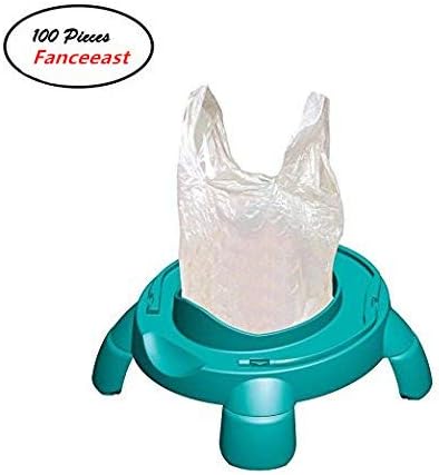 Fanceeast 100 PC Infant Toilet Training Seat Refill Bags Travel Potty Refill Bags,Biodegradable Material Plastic Bag with Natural Floral Smell (White, Small)