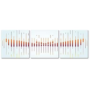 3 Panel Canvas Wall Art Music Note Pictures Home Wall Decorations for Bedroom Living Room Paintings Canvas Prints Framed - 12"x12"x3 Panels