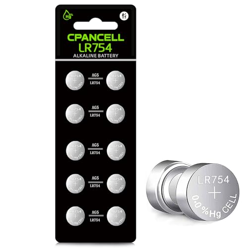 AG5 LR754 309 393 SR754 SR754 Battery Alkaline Button Cell Battery (10 Count)