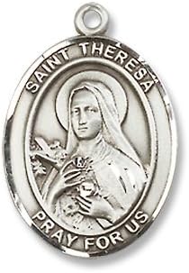 Catholic Saints Medal. Made in America! St. Theresa Sterling Silver Medal (The Little Flower) with 18" Sterling Chain African Missions, Aids Sufferers, Air Crews, Aircraft Pilots, Australia, Aviators, Belgian Air Crews, Black Missions, Bodily Ills, Diocese of Fairbanks Alaska, Diocese of Fresno California, Diocese of Juneau Alaska, Diocese of Pueblo Colorado, Florists, Flower Growers, Foreign Missions, France, Illness, Loss of Parents, Missionaries, Parish Missions, Restoration of Religious Freedom in Russia, Russia, Sick People, Sickness, Spanish Air Crews, Tuberculosis
