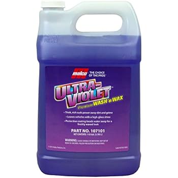 Malco Ultra Violet Premium Wash'n Wax - Best 2-in-1 Car Wash and Wax/Cleans and Provides A Durable, High-Gloss Shine in One Fast and Easy Step / 1 Gallon (107101)