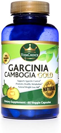 Garcinia Cambogia Super Food extract Safe Natural 75% HCA Gold Weight Loss Diet Pill, 60 Vegetarian friendly Capsules Supress appetite Natural weight loss aid Works for both Men and Women Get Fit