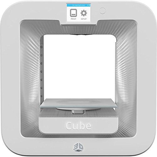 3D Systems Cube 3rd Generation Wireless 3D Printer, 6 x 6 x 6" Build Volume, 70 Microns Resolution, Dual Extruders, White
