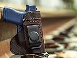 OUTBAGS USA LS3G42 Full Grain Heavy Leather IWB Conceal Carry Gun Holster for Glock 42 .380. Handcrafted in USA.
