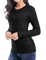 v28 Women Crew Neck Knit Stretchable Elasticity