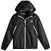 Wantdo Boy's Lightweight Rain Jacket Camping Hiking Windproof Mesh Lined Raincoat Hooded Windbreaker