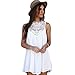 Weixinbuy Women Summer Casual Sleeveless Mini Dress M