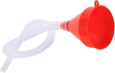 qiqiqiaqia 1 Set Fuel Transfer Funnel Universal Plastic Oil Funnel with 55cm