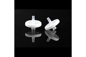 zoomto Syringe Filters Hydrophobic Nylon Membrane 100PCS, 0.45um Pore Size,25mm Disc Diameter,HPLC and GC Needle Filter, Non-Sterile, High Throughput Lab Filtration, Barreled Packed
