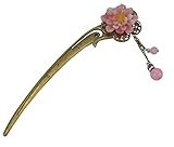 Chinese Traditional Style Hair Pins Stick Women's Hair Accessory T357 (Pink)