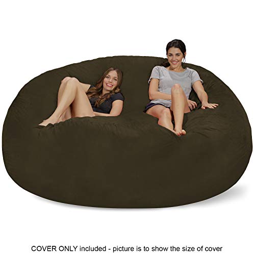 Chill Sack Bean Bag Chair, 8feet, Microsuede Olive Cover Only