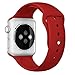 Apple Watch Band, Perman Sports Comfort Smooth Silicone Replacement Smart Watch Bracelet Strap Band Watchband for Apple Watch 42mm Red