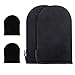 4 Pieces Double Sided Soft Microfiber Self Tanning Mitt Applicator Mini Finger Face Gloves for Self Tanner (Black)