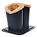 Velots Cosmos Black PU Leather Eyeglasses Holder Stand for Two Eyeglasses with Light Brown Color Plush Lined