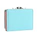 Damara Womens Metal Frame Kiss-lock Small Clutch Cards Holder Wallet,Light Blue