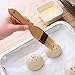 1 inch & 1.5 inch Pastry Brush Natural Boar Bristle Basting Brush Kitchen Oil Brush with Beech Wooden Handle and Hanging Rope String Grill BBQ Sauce Baster Baking Cooking Marinade Brushes (Pack of 2)