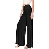 Forestyle Women Stretchy Wide Leg Palazzo Lounge Pants Casual Comfy High Waist Palazzo Pants