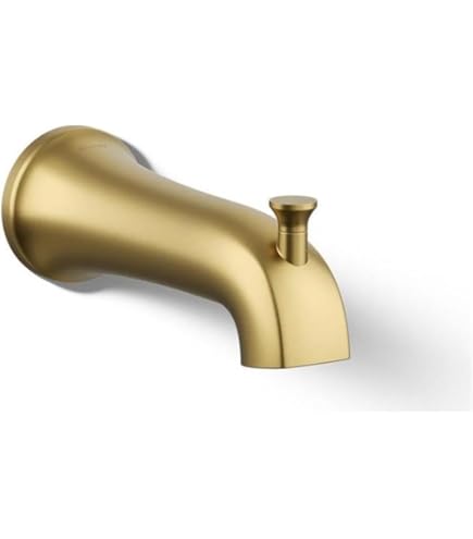 KOHLER Purist(R) Boquilla de baño sin desviación para montaje en pared, 35 grados, bronce cepillado vibrante KOHLER Purist(R) Boquilla de baño sin desviación para montaje en pared, 35 grados, bronce cepillado vibrante