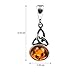 Ian and Valeri Co. Honey Amber Sterling Silver Celtic Oval Pendant
