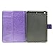 Mini 2 3 Case-LittleMax Smart Embossed Leather Flower Cards Holder Case Stand Cover with Auto Wake / Sleep for Apple iPad Mini 3 / 2 / 1 [Free Stylus Pen]-#1-Purple Butterfly
