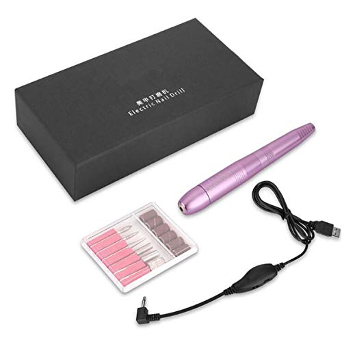 19000RPM Professional Electric Nail Drill Machine File Pen Salon Machine Manicure Set - Pink