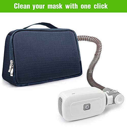 Wiscky CPAP Cleaner and Sanitizer Bundle with Sanitizing Bag for CPAP Mask, Cusion, Regular & Heated Hose Pipe Tube Accessories and Equipment - No More Ozone Smell