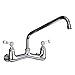 JZBRAIN Wall Mount Faucet Heavy Duty Commercial Faucet 8 Inch Center with 12