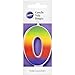 Wilton W2811-1039 Rainbow Candle, Numeral 0