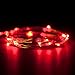 ONOW Honbeanify HahaBall RTGS 30 LEDs String Lights Batteries Operated on 10 Feet Long Silver Color Wire, Indoor and Outdoor with Waterproof Batteries Box and Timer (RED Color 30 LEDs 10 FEET Timer)