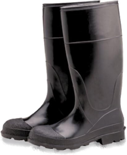 Industrial PVC Knee Rubber Boots, Plain Toe 16", Size 9