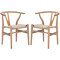 Poly and Bark Wegner Wishbone Style Chair, Natural, Set of 2