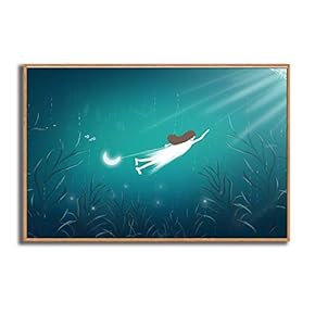 Framed Canvas Wall Art for Living Room, Bedroom Dreamland Theme Canvas Prints for Modern Home Decoration Ready to Hang - 16"x24" inches