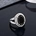 Gem Stone King 925 Sterling Silver Black Onyx Ring For Women (6.44 Cttw, Oval 14X10MM, Gemstone Birthstone, Available In Size 5, 6, 7, 8, 9)